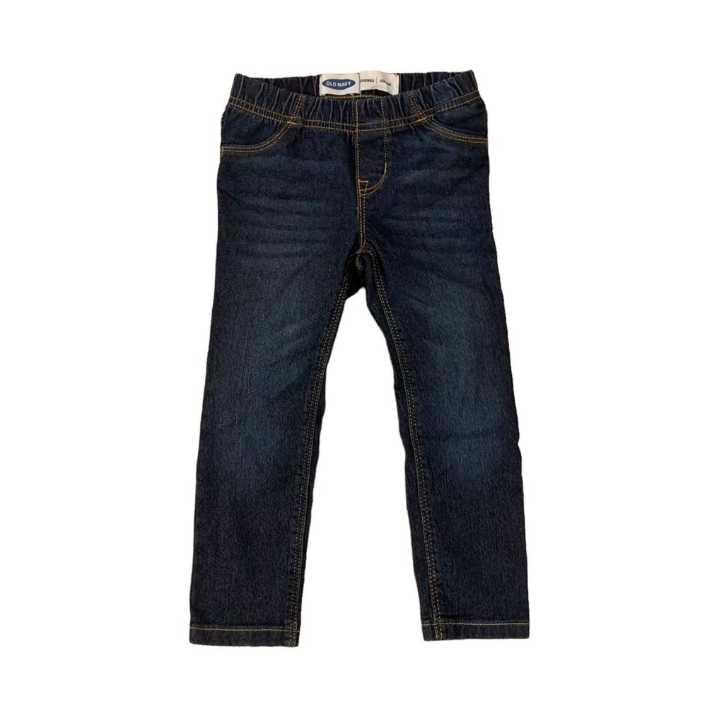 Old Navy Dark Wash Pull-On Skinny Jeans Elastic Waist Size 4